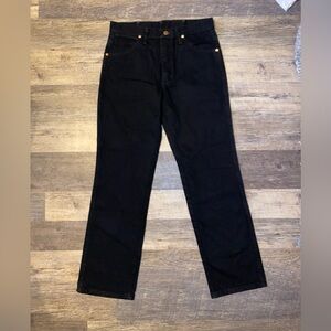 Wrangler Men's Straight Black Jeans